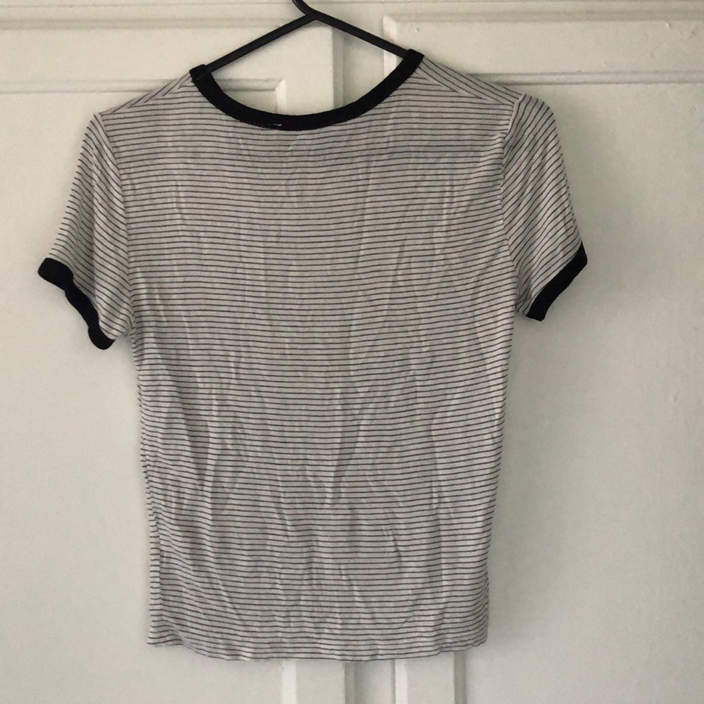 Striped Soft Cotton Basic Tee - image 5